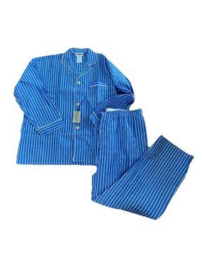 MacGregor Classics Pajama Set XL Mens Blue White Striped Cotton